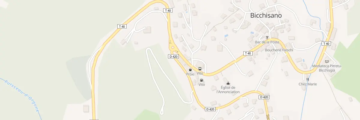Plan du 5250 Costa à Petreto-Bicchisano