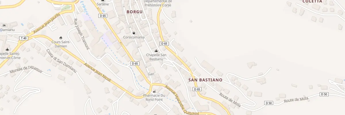 Plan du 37 San Bastiano à Sartène