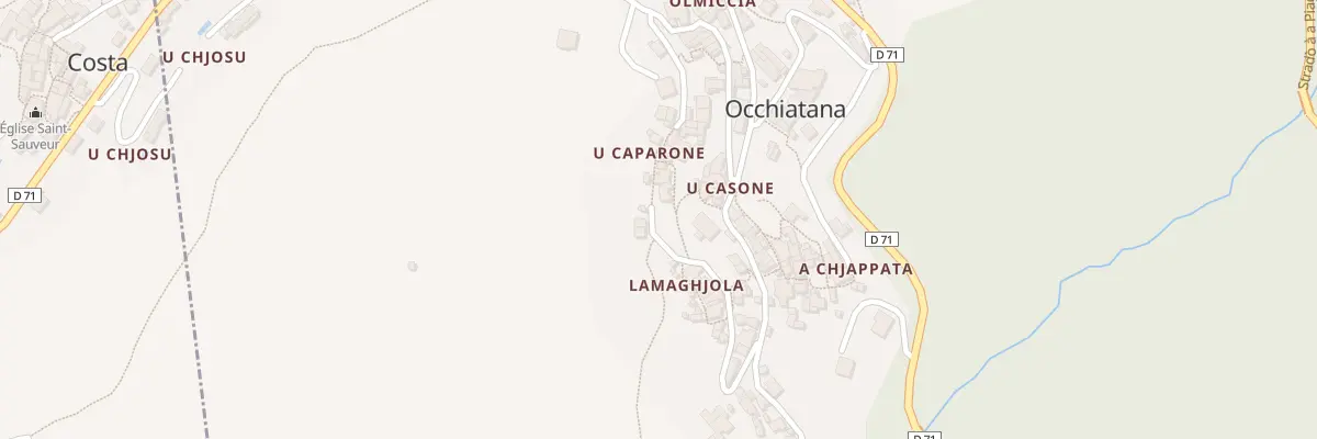 Plan du 16 Qua U Casale Aschese à Occhiatana