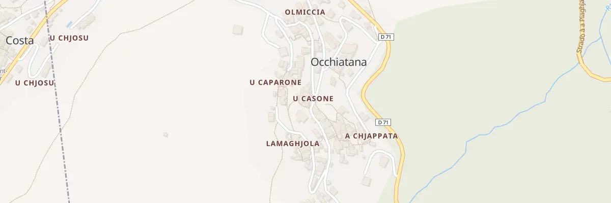 Plan du 4 Qua U Casone à Occhiatana