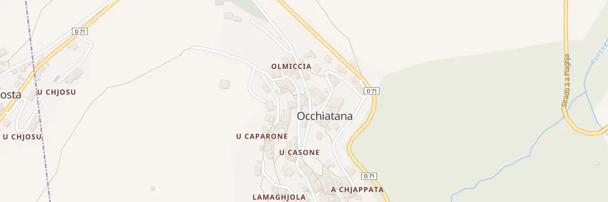 Plan du 10 Qua Ortu In Piazza à Occhiatana