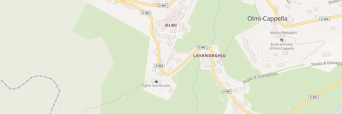 Plan du 170 Qua Quartieru d’Olmi à Olmi-Cappella