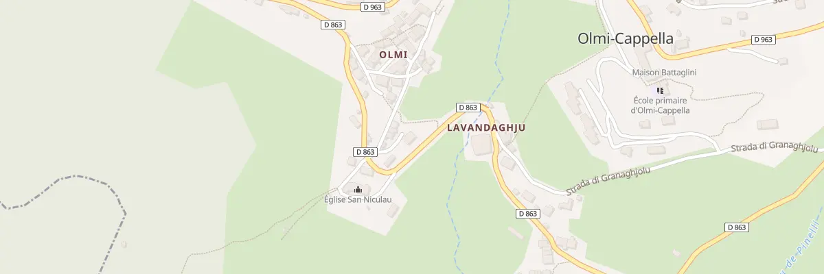 Plan du 175 Qua Quartieru d’Olmi à Olmi-Cappella