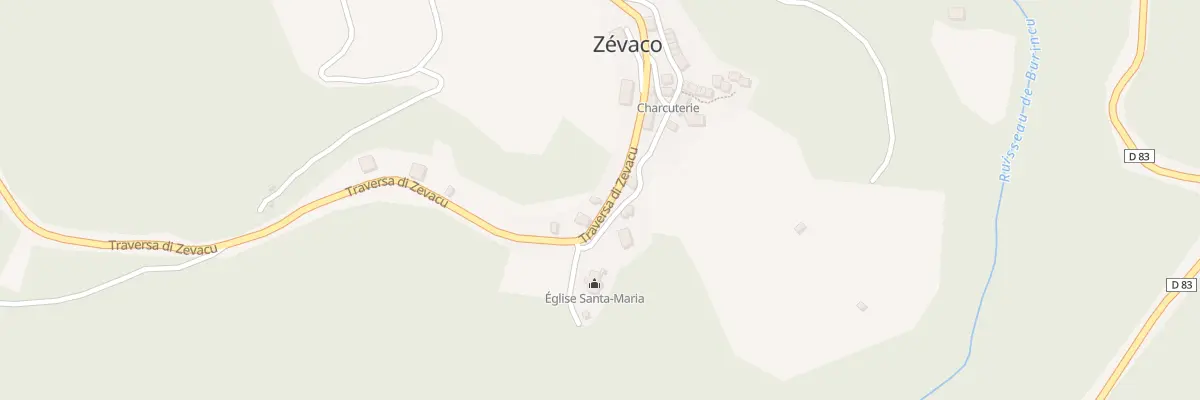 Plan du 5005 Bocca Da Chiesa à Zévaco