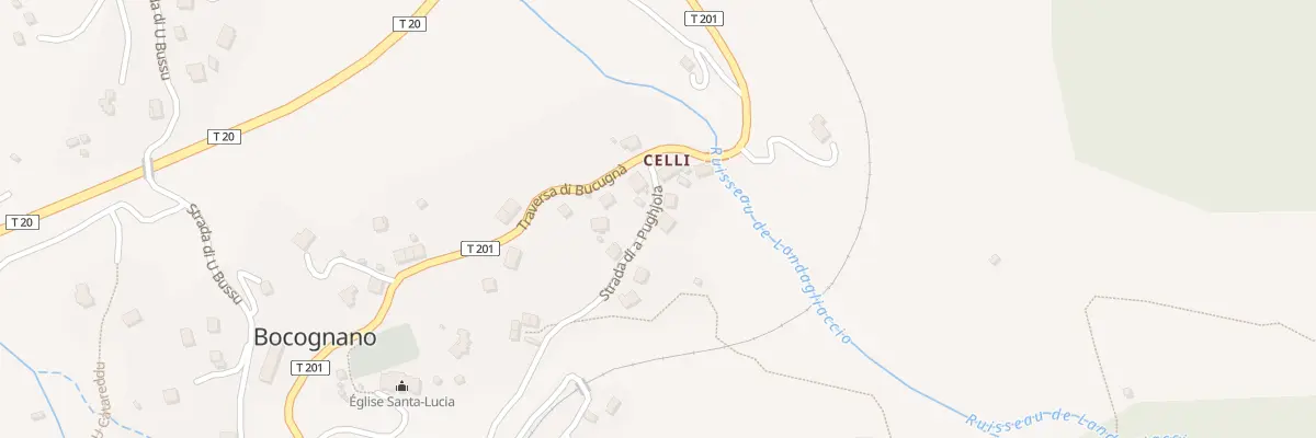 Plan du 5299 Ponte I Celli à Bocognano
