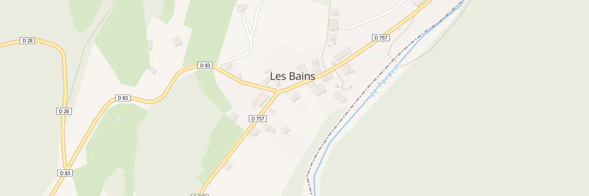 Plan du 5090 Les Bains à Guitera-les-Bains
