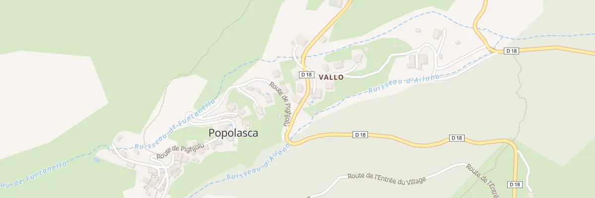 Plan du 41 Rte Strada Di Vallo à Popolasca