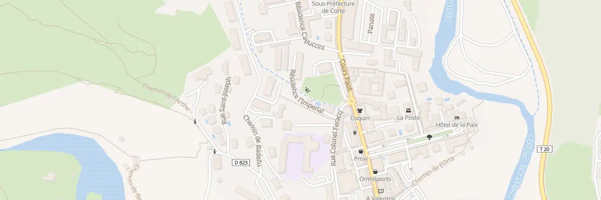 Plan du 2 Rue du Colonel Feracci à Corte