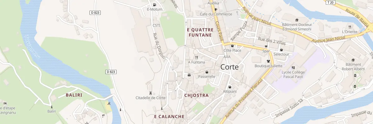 Plan du 21 Rue du Colonel Feracci à Corte