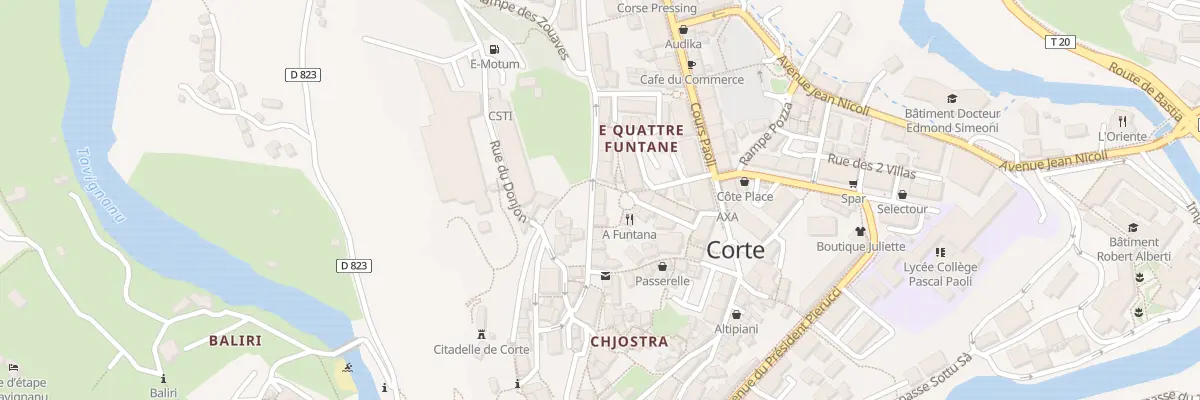 Plan du 17 Rue du Colonel Feracci à Corte