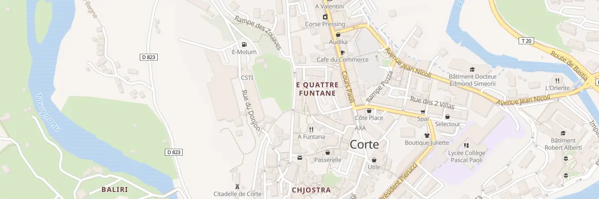 Plan du 13 Rue du Colonel Feracci à Corte