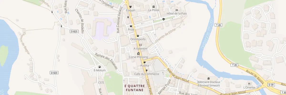 Plan du 24 Crs Paoli à Corte