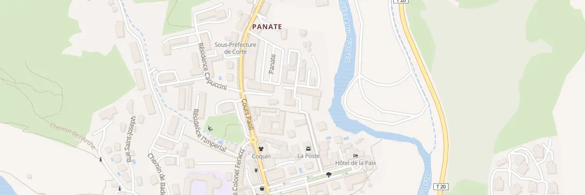 Plan du 1D Res Le Prato à Corte
