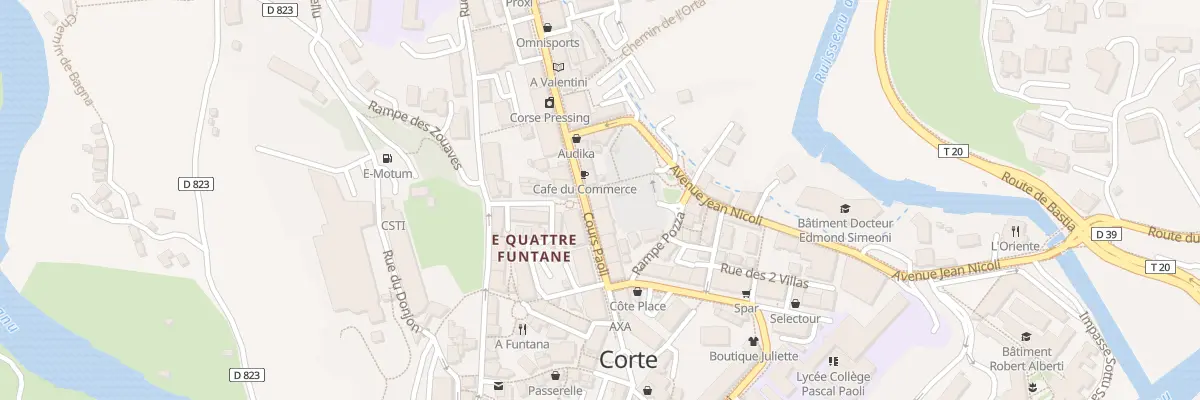 Plan du 14 Crs Paoli à Corte