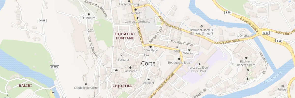Plan du 4 Crs Paoli à Corte
