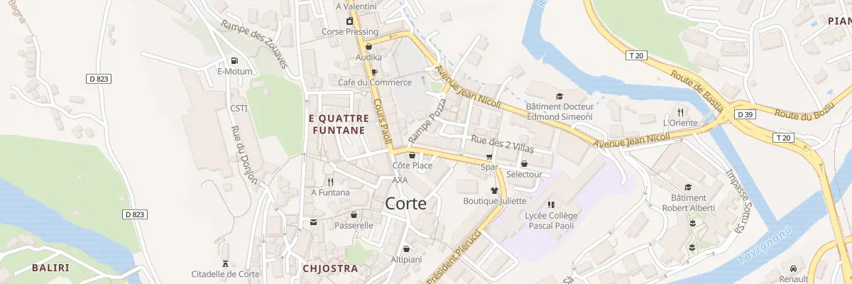 Plan du 1 Av Xavier Luciani à Corte