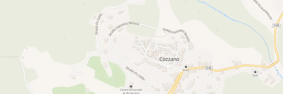 Plan de Cozzano à Cozzano