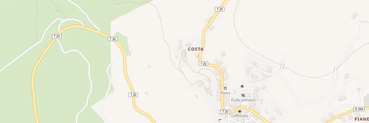 Plan du 5004 Costa à Vivario