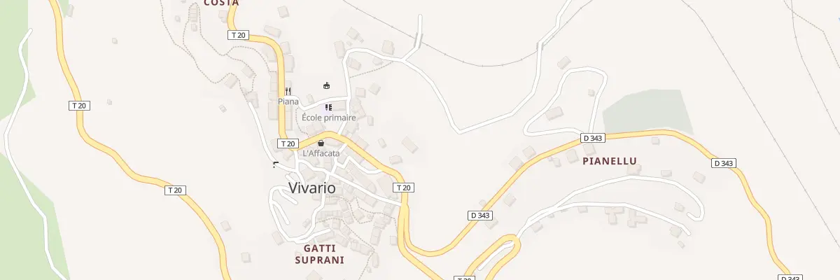 Plan de Lavatoggio à Vivario