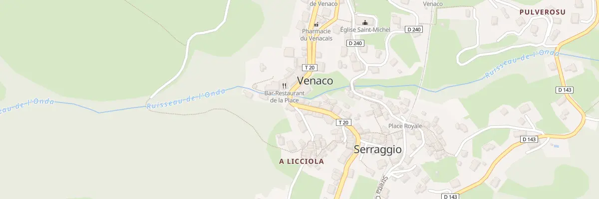 Plan du 5152 Serraggio à Venaco