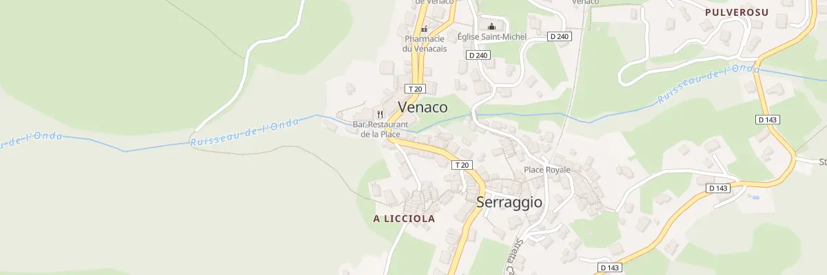 Plan du 5151 Serraggio à Venaco