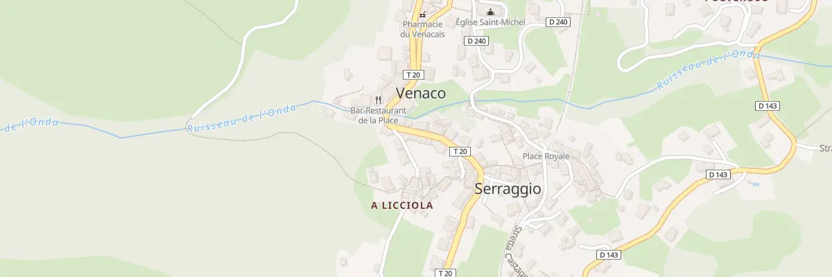 Plan du 5053 Serraggio à Venaco