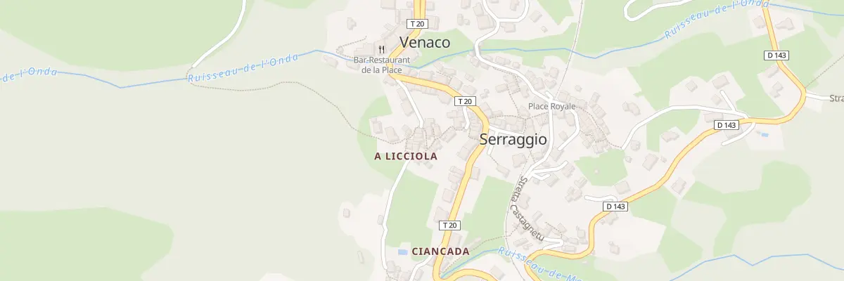 Plan du 5027 Serraggio à Venaco