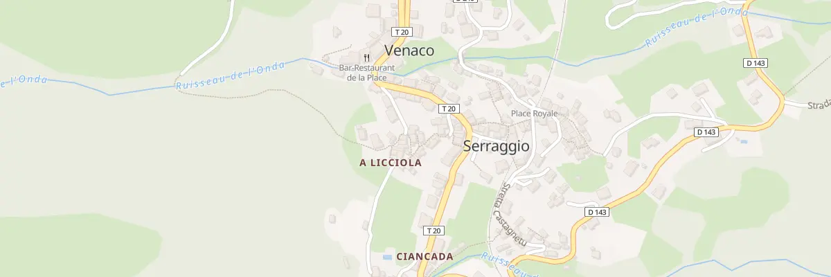 Plan du 5050 Serraggio à Venaco