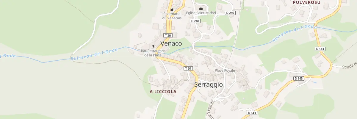 Plan du 5148 Serraggio à Venaco