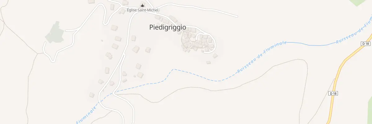 Plan de Zalambrina à Piedigriggio