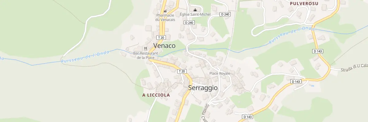 Plan du 5362 Serraggio à Venaco