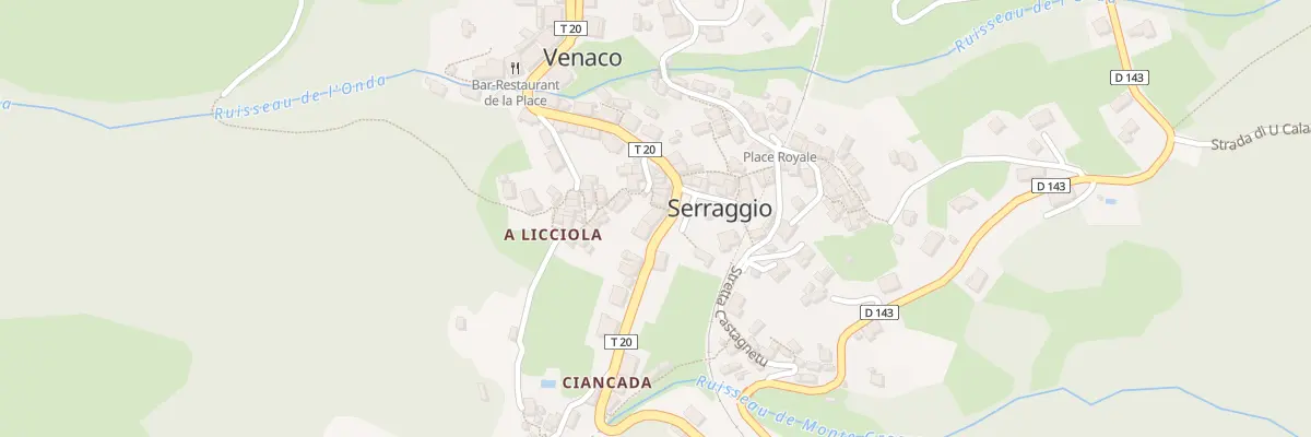 Plan du 5043 Serraggio à Venaco