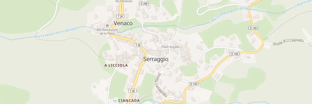 Plan du 5079 Serraggio à Venaco