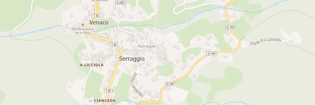 Plan du 5360 Serraggio à Venaco
