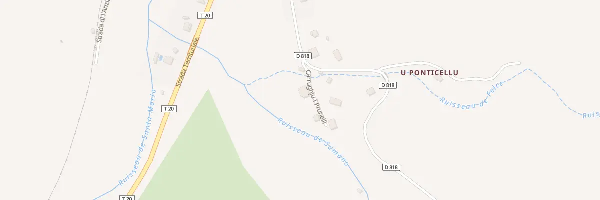 Plan du 68 Qua Carrughju I Prunelli à Omessa