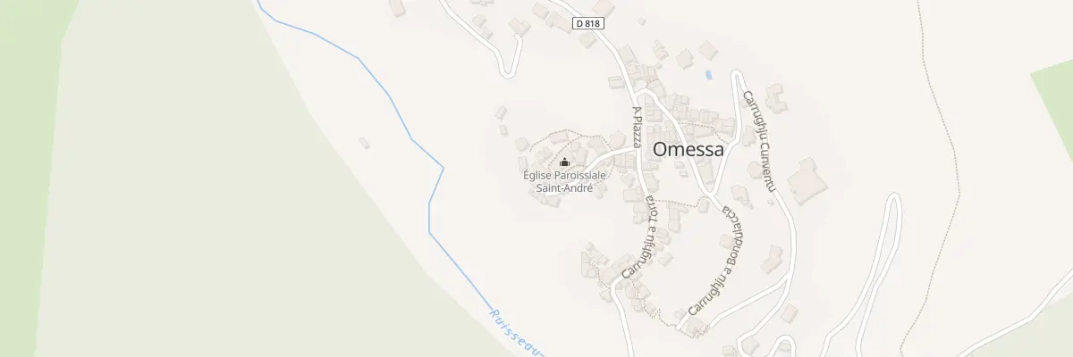 Plan du 132 Qua Carrughju U Rione à Omessa