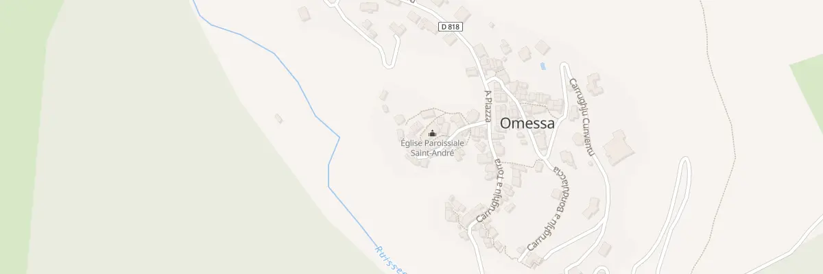 Plan du 133 Qua Carrughju U Rione à Omessa