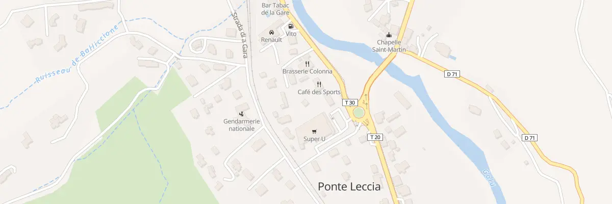 Plan du 5243 Ponte Leccia à Morosaglia