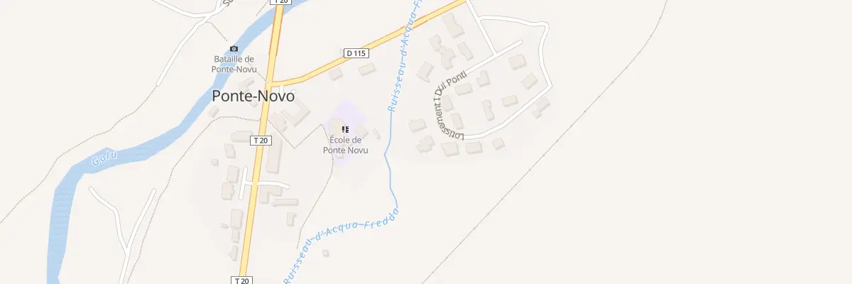 Plan de Acquaviva à Castello-di-Rostino