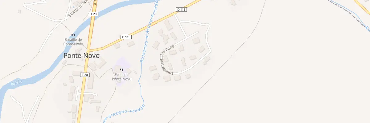 Plan du 9100 Ponte Nuovo à Castello-di-Rostino