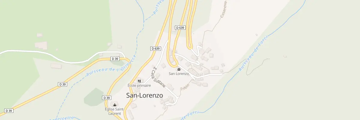 Plan du 7 Qua U Tribbiu à San-Lorenzo