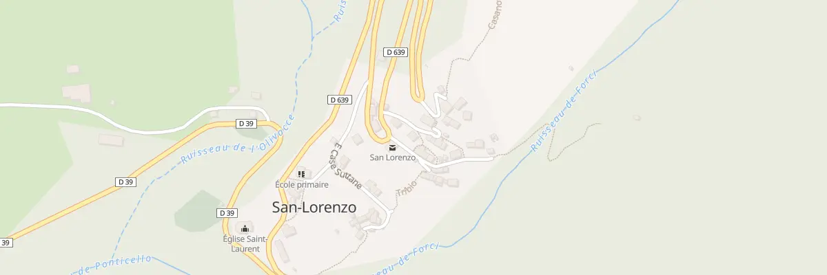 Plan du 9 Qua U Tribbiu à San-Lorenzo
