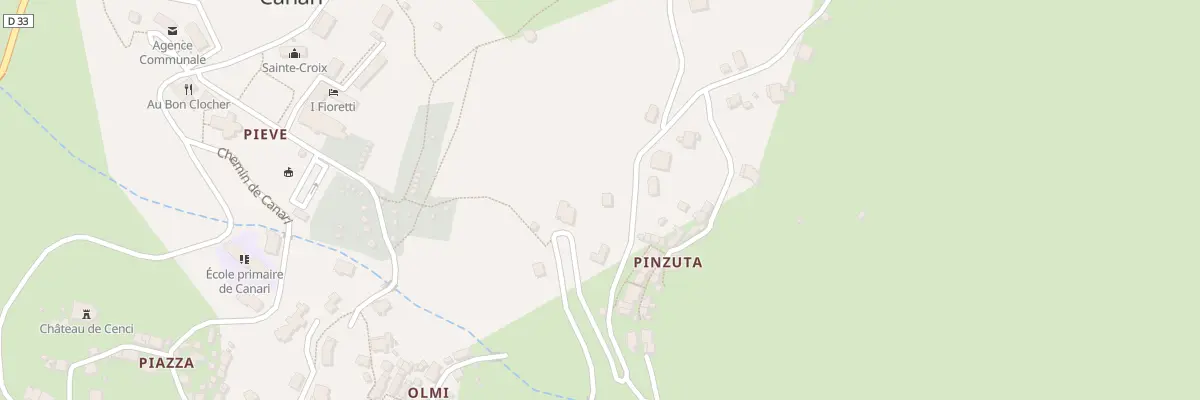 Plan de Pinzuta à Canari