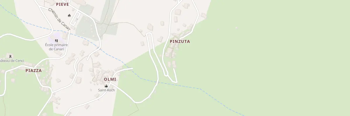 Plan du 206 Pinzuta à Canari
