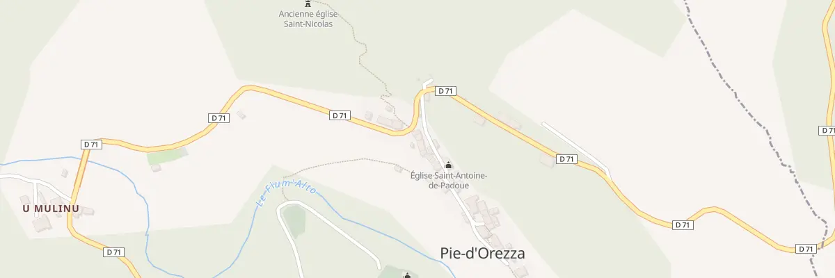 Plan de Pied Orezza à Pie-d’Orezza