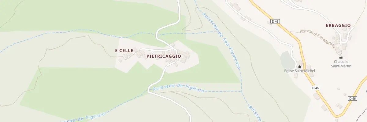 Plan du 5036 Pietricaggio à Nocario