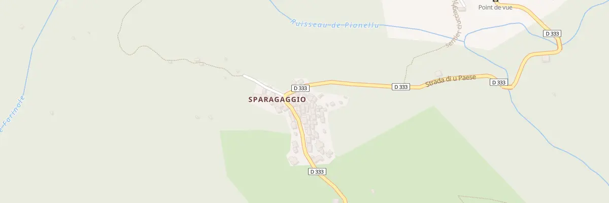 Plan de Village de Sparagaggio à Farinole
