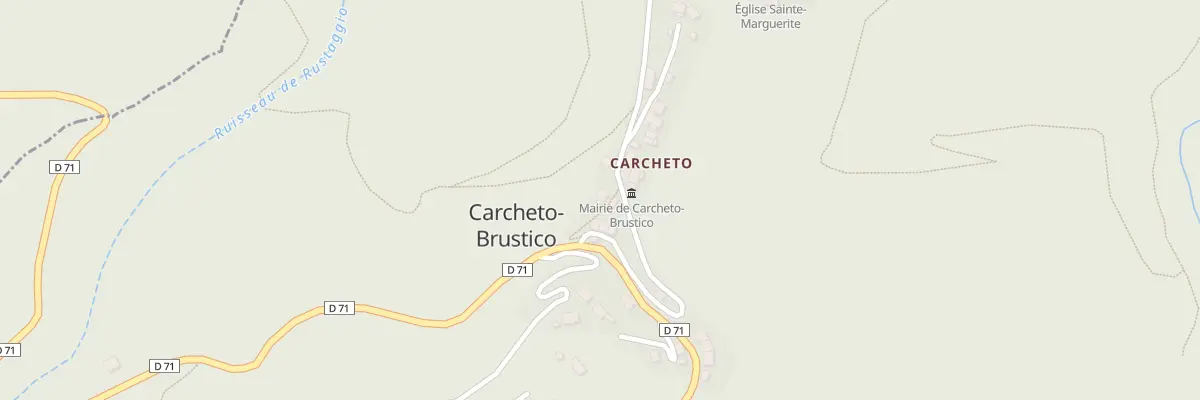 Plan de Carcheto à Carcheto-Brustico
