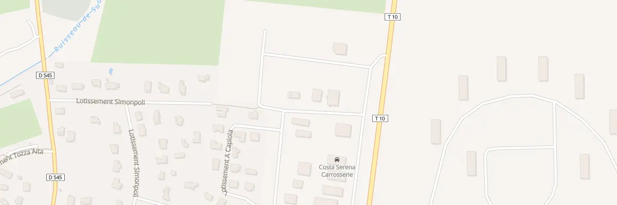 Plan du 1014 Travo à Ventiseri