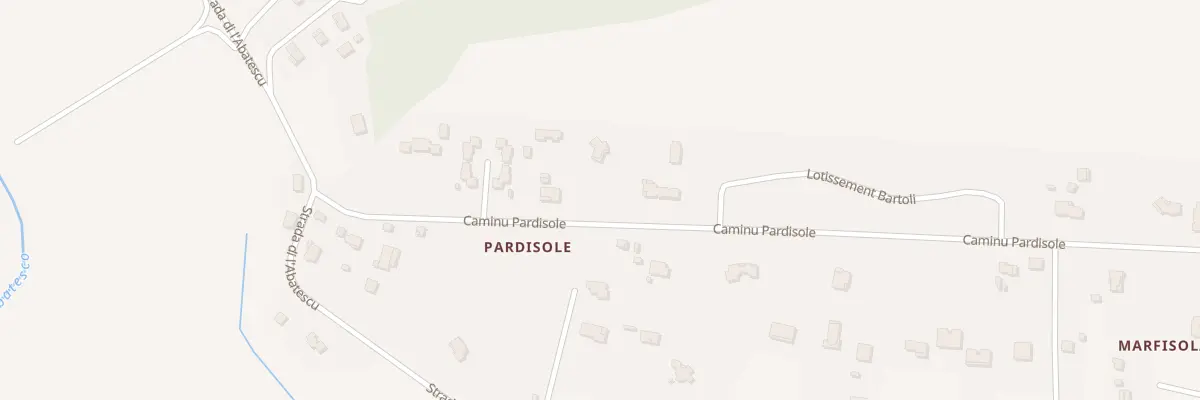 Plan du 2233 Pardisole à Prunelli-di-Fiumorbo